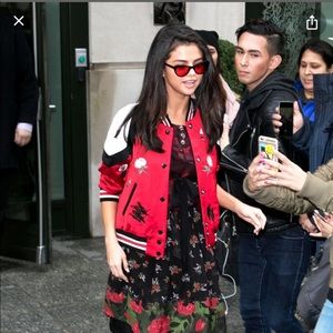 Coach 1941 satin cropped varsity jacket